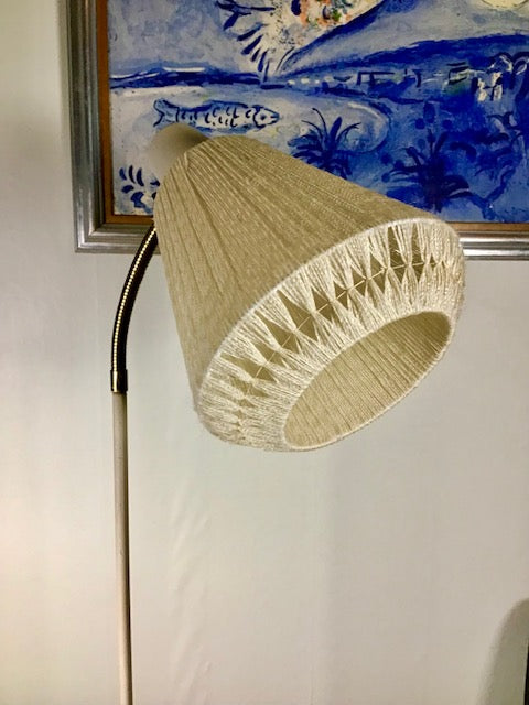 Boréns Floor Lamp with Thread Shade (Sweden, 1950s/ 1960s)