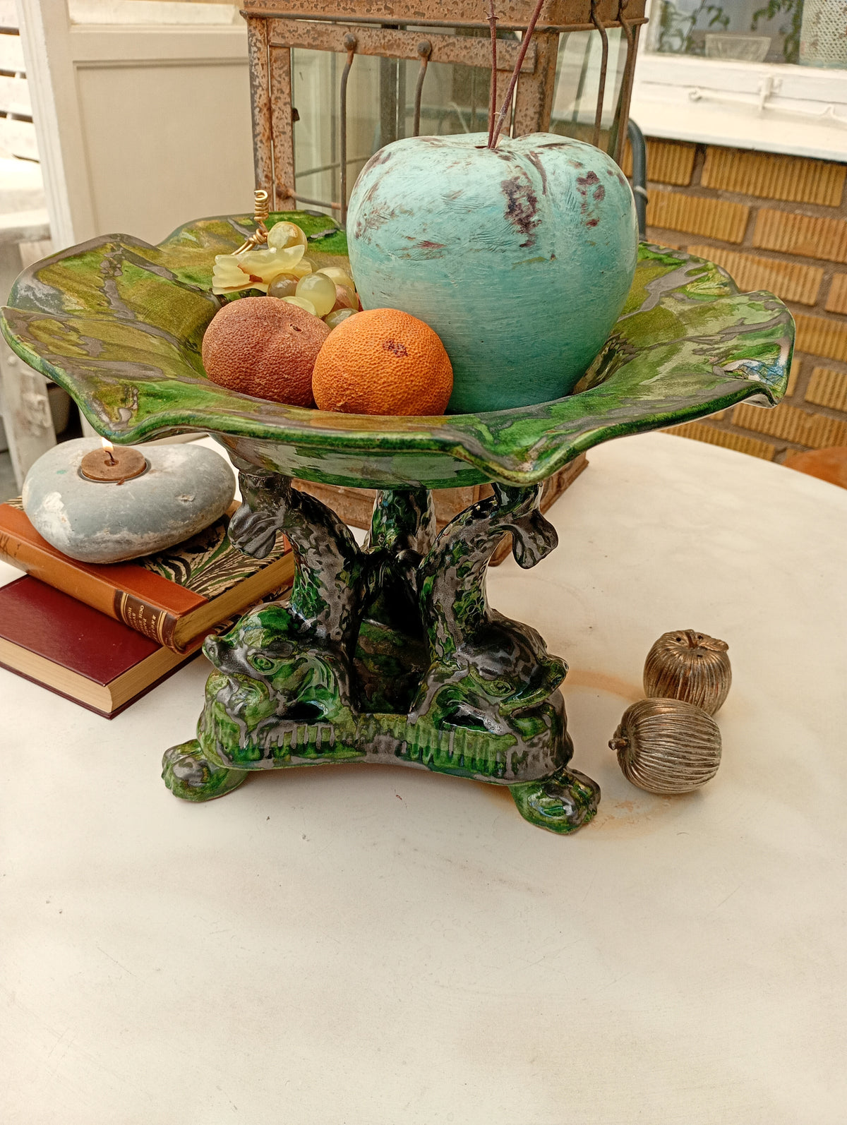 Ceramic Centrepiece Bowl. Swedish Pottery by Knut Hallsten.