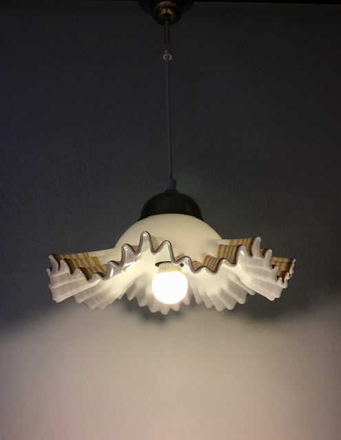 Murano Cream Handkerchief Pendant Light - Mid Century De Majo (Italy, 1970s)