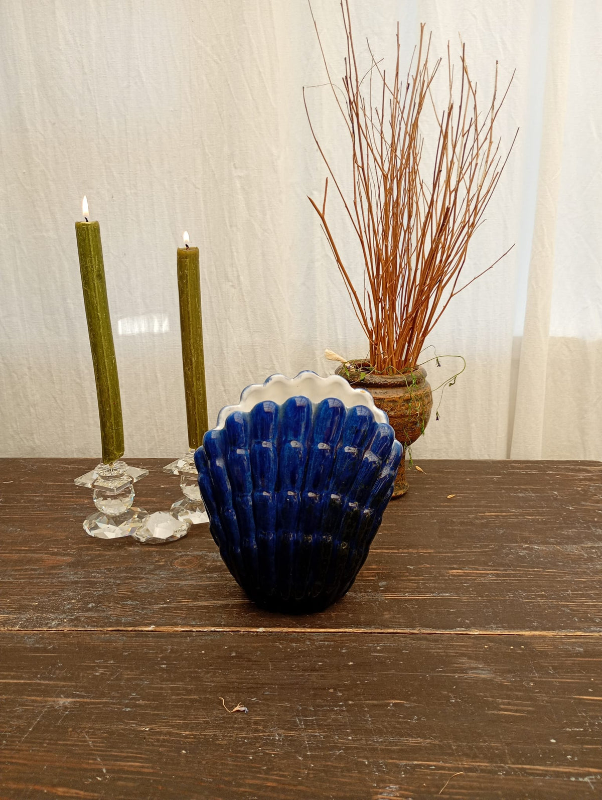 Vase, Upsala-Ekeby, Earthenware. Label Marked, Vicke Lindstrand (Sweden, 1940s)